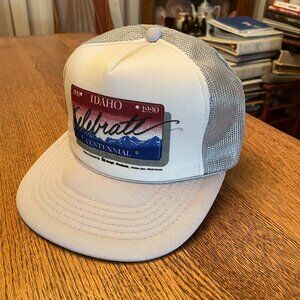 Men's Idaho Centennial 1890-1990 Souvenir Gray/White Snapback Trucker Hat Cap